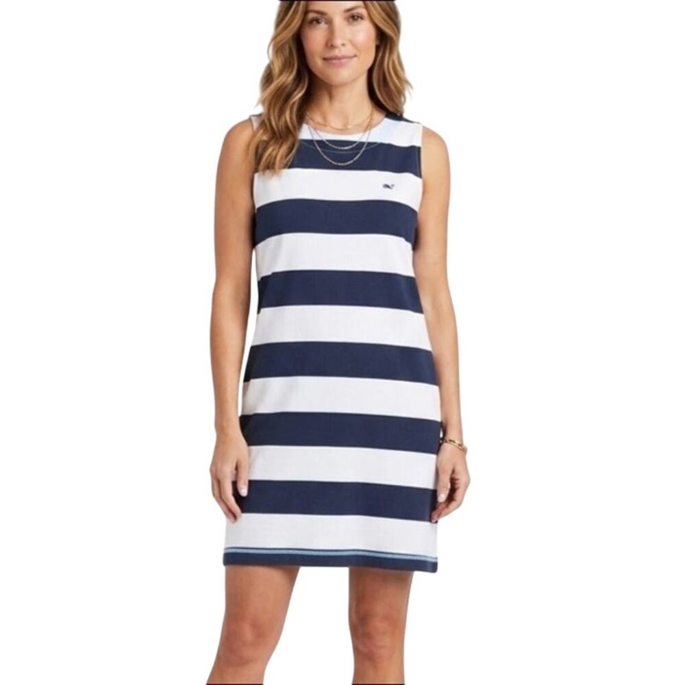 Vineyard Vines x Target Navy Blue and White Stripe Sleeveless Mini Dress Size XL